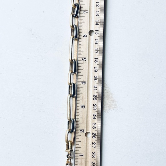 Zara Chunky Silver and Gold Tone Chain Bracelet Oversized - Picture 8 of 11